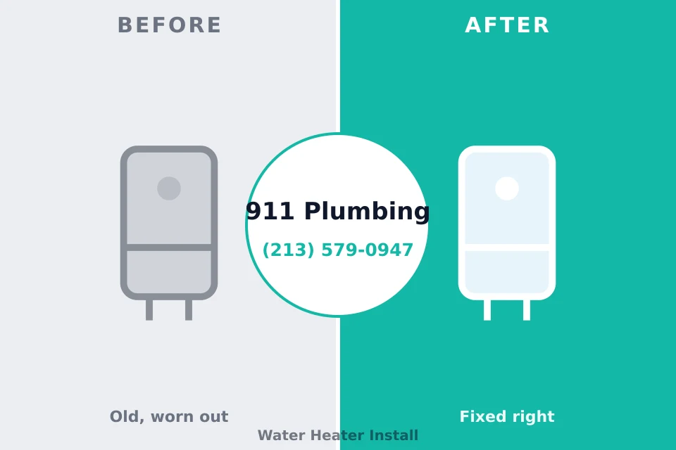 Before and after: plumbing repair Lusk, WY